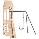 preview thumbnail 14 of 19, vidaXL Swing Set Outdoor Backyard Wooden Playground Equipment for Kids Age 3-8