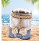 preview thumbnail 5 of 5, CoTa Global Silver Sea Sea Shell Candle Holder with Sea Shells & Rope - 3.2″Lx2.8″Wx2.8″H