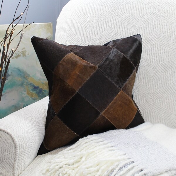 Natural Geo Black/Brown Geometric Diamond Throw Pillow. Opens flyout.