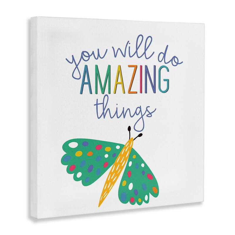 Stupell Inspiring Do Amazing Things Canvas Wall Art Design By Kim Allen