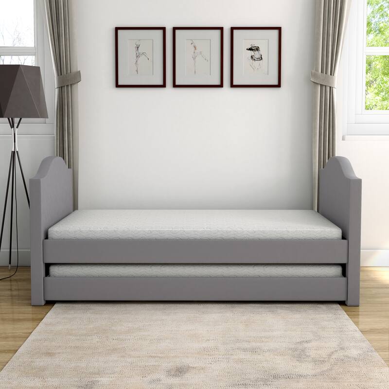 Boyd Sleep Messina Faux Leather Upholstered Day Bed with Trundle