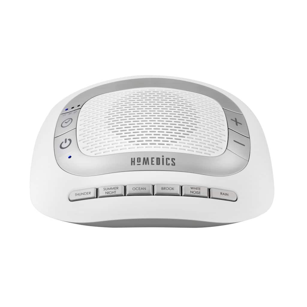 Homedics SoundSpa® Rejuvenate Portable Sound Machine - 6 Nature Sounds | Auto‑Off Timer | Battery + DC Adapter - White - N/A