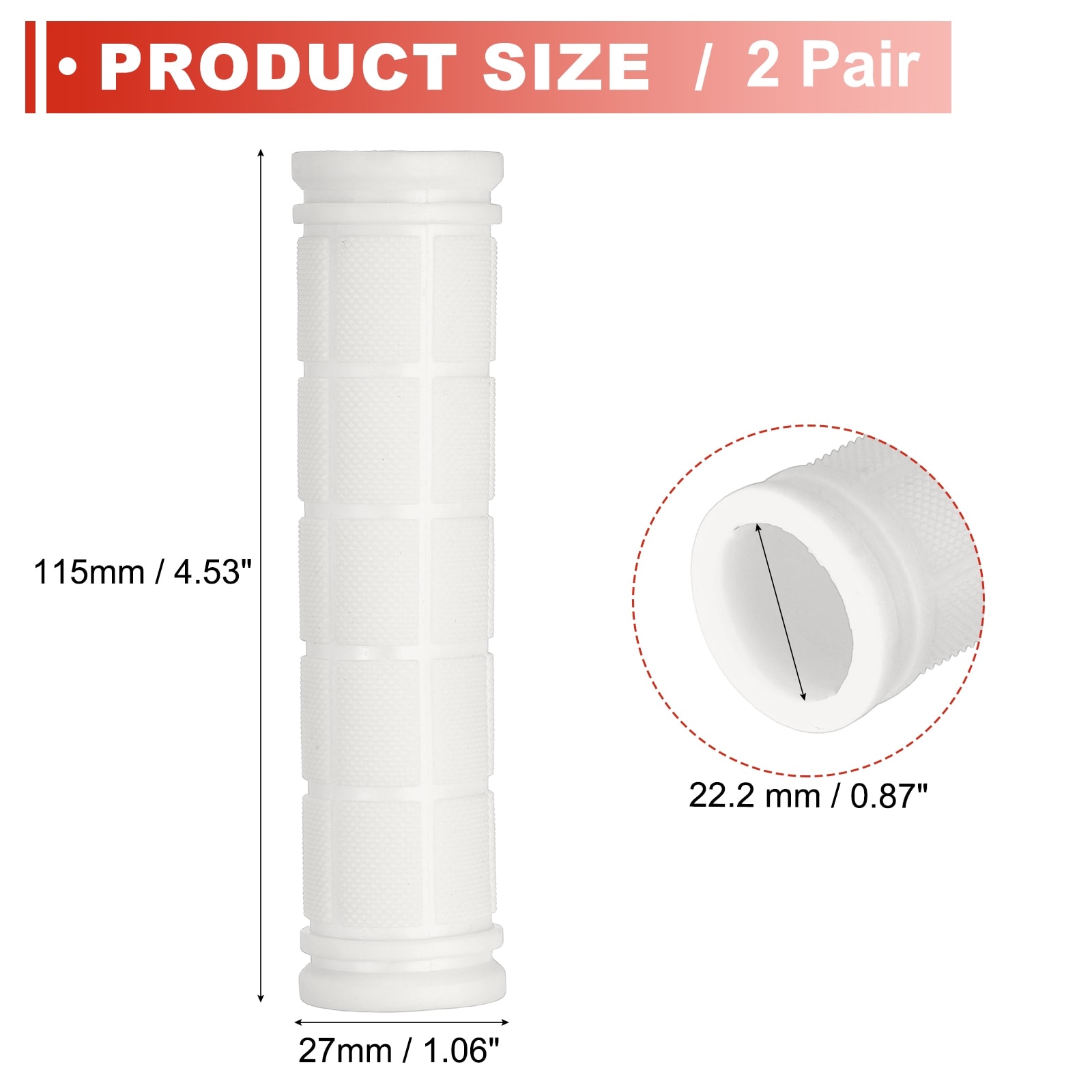 Soft Rubber Handlebar Grips, Bicycle Handlebar Grips - Standard