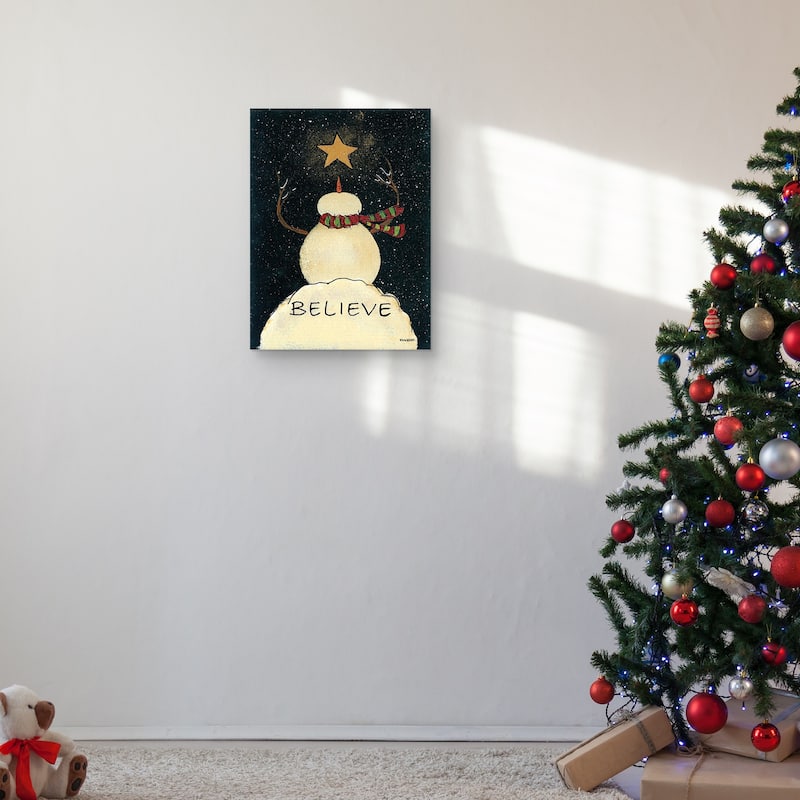 Christmas Believe by Lisa Hilliker Canvas Art Print