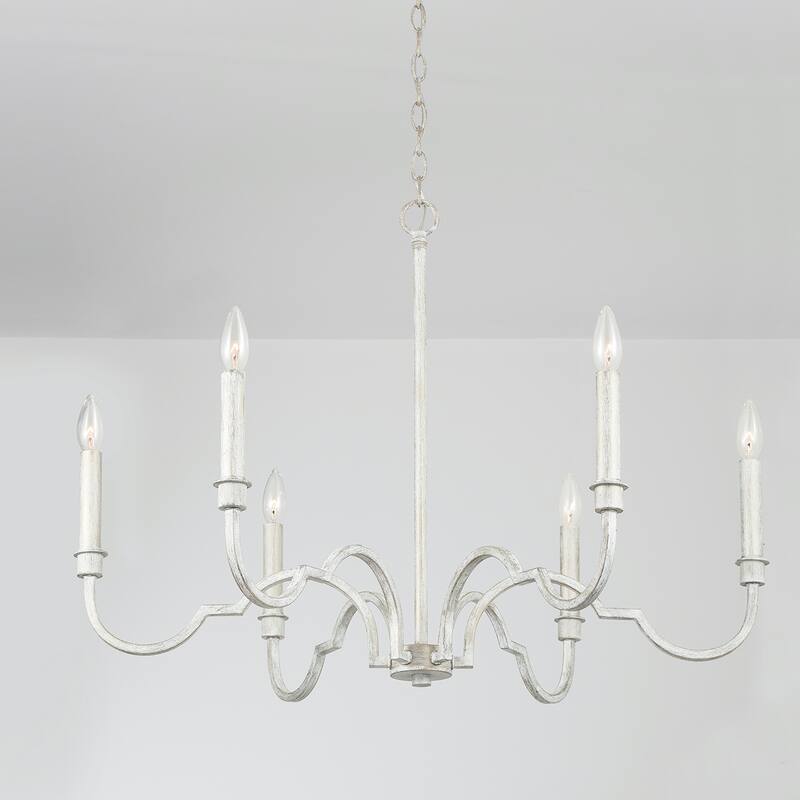 Demi 6-light Winter White Chandelier