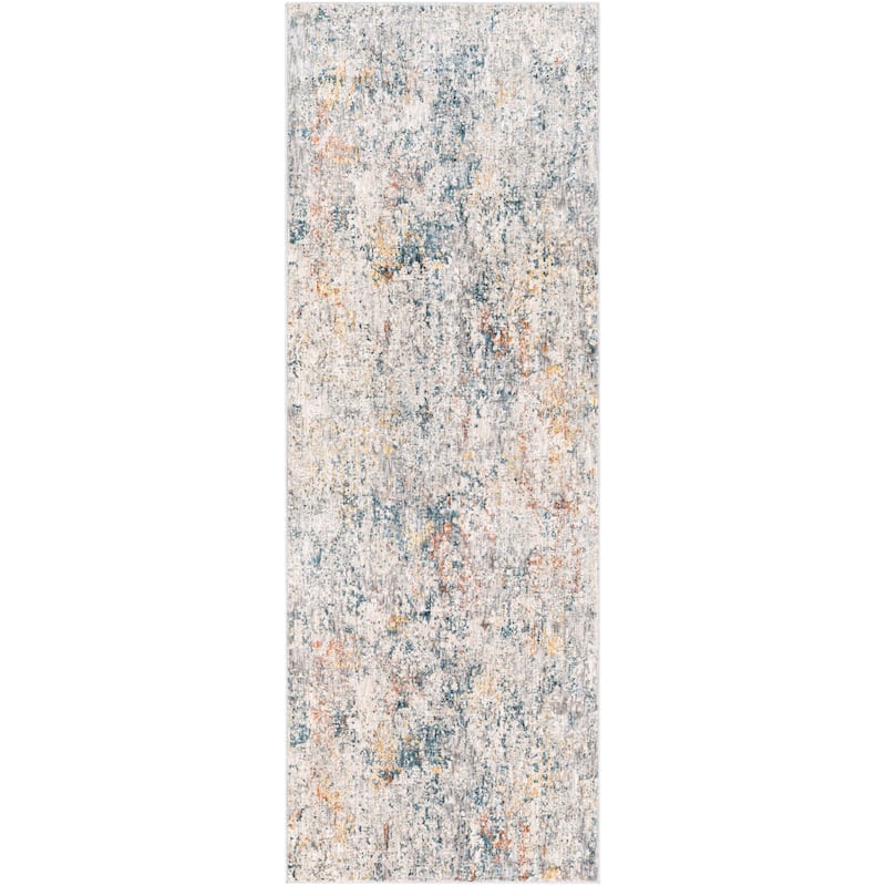 Livabliss Transitional Laila Abstract Area Rug - 2'7" x 7'3" - Light Grey