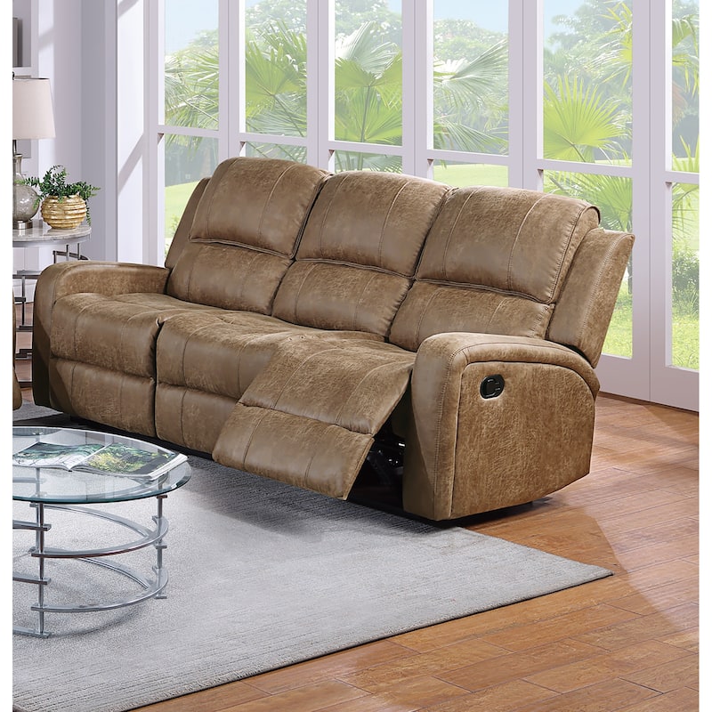 Poundex Recliner Sofa - Chestnut