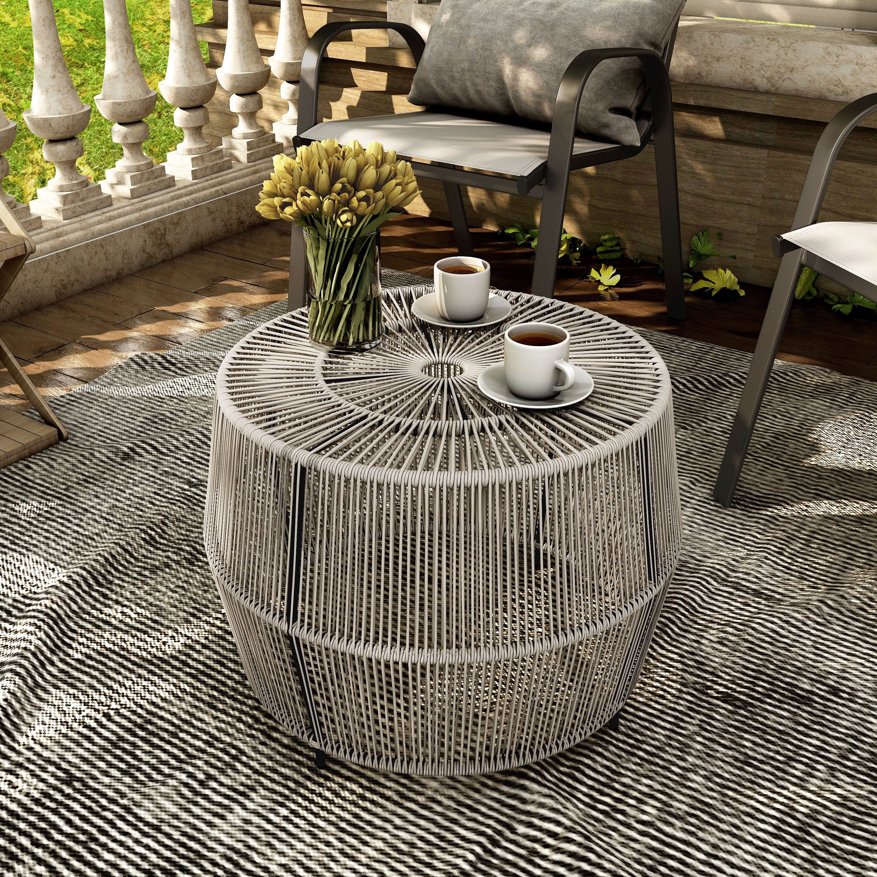 Boho outdoor sales side table