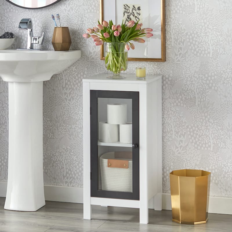 Lifestorey Radiance Floor Cabinet - White/Black