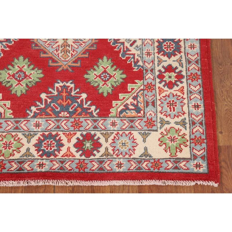 Oriental Kazak Foyer Rug Hand-Knotted Traditional Wool Carpet - 3'2" x 5'1"