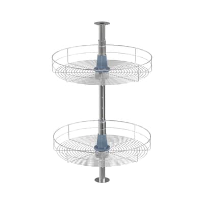 Dowell Lazy Susan 18" Diameter - 360 Degree Double Rack Stainless Steel
