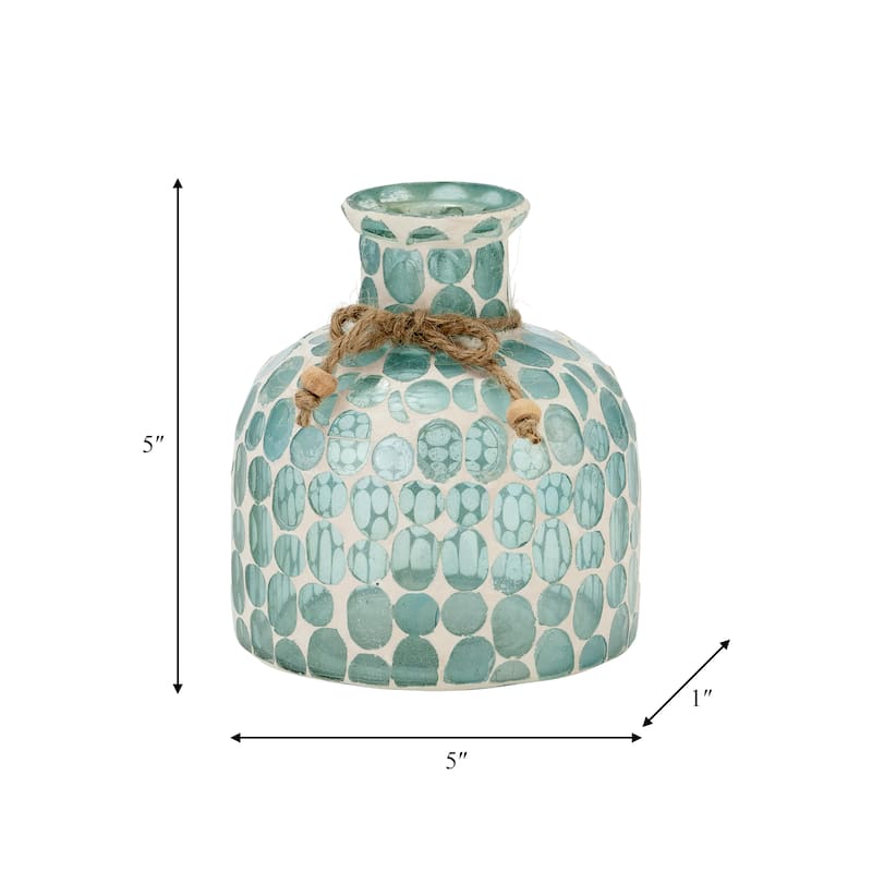 Sagebrook Home Glass Mosaic Vase