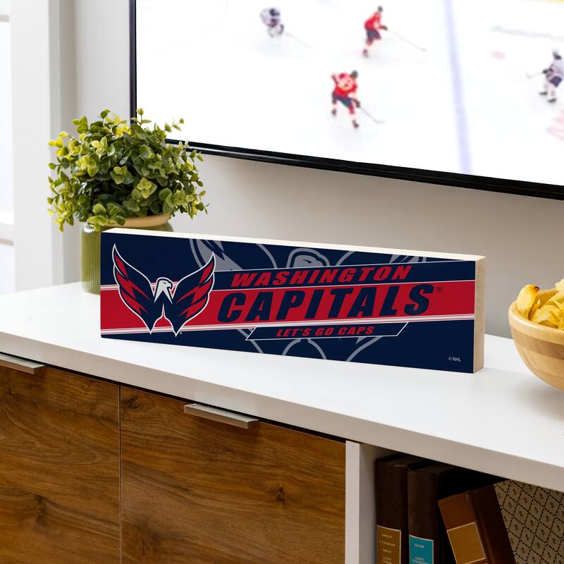 Washington Capitals Wooden Tabletop Mantel Shelf Sign - 5" x 18"