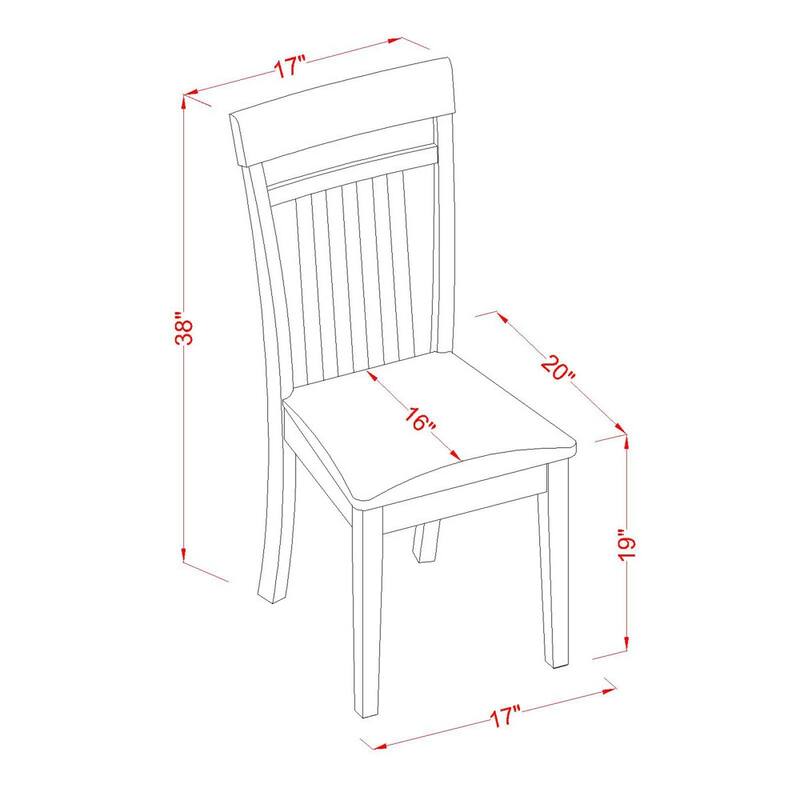 City Chic 5-Piece Dining Set - Table & 6 Chairs - Modern Dining Room Furniture