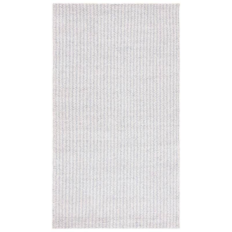SAFAVIEH Handmade Renewal Reeli Wool Rug - 6' Square - Ivory/Grey