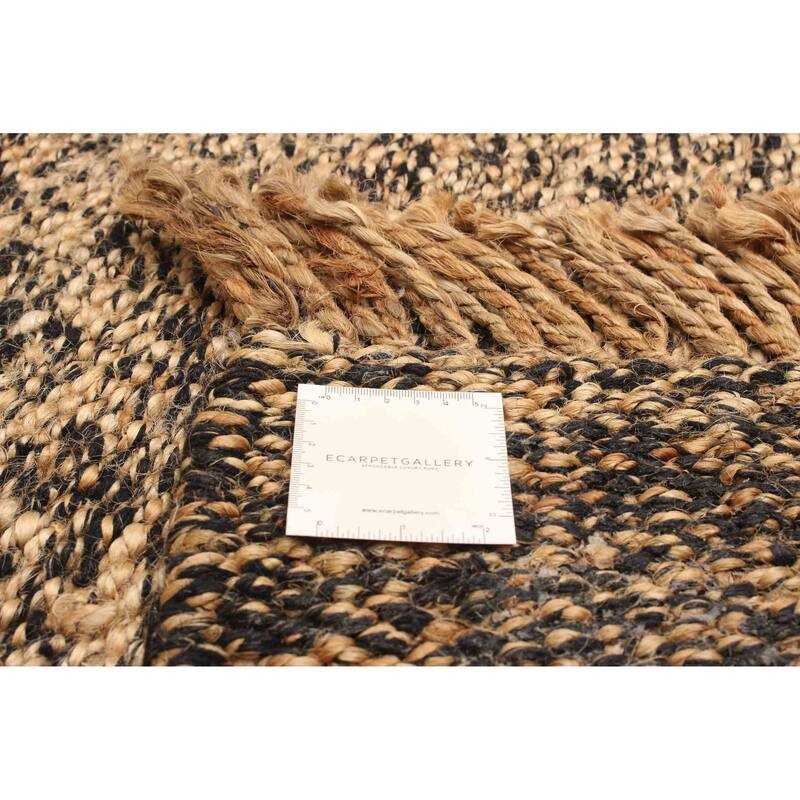 ECARPETGALLERY Flat-Weave Palas Denizli Brown Jute Kilim - 5'3 x 7'3