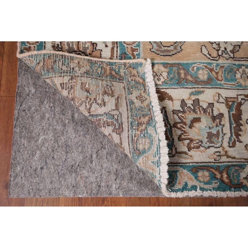 Floral Tabriz Vintage Persian Area Rug Hand-Knotted Wool Carpet - 7'5" x 10'9"