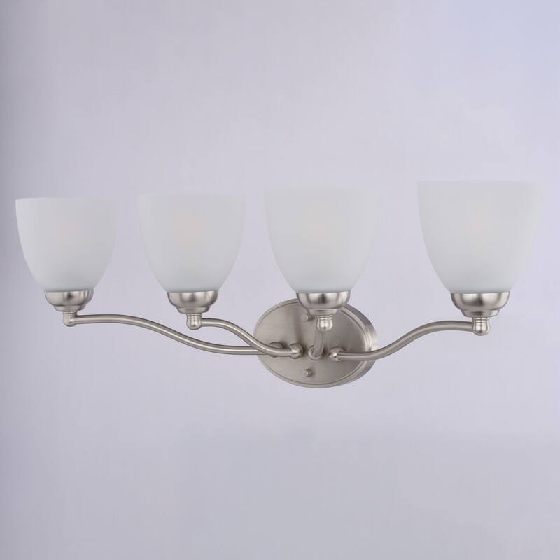 Bellwood Traditional Bathroom Vanity Wall Lighting Fixture, Glass Shade, Dimmable, LED Compatible, Over the Mirror Mount