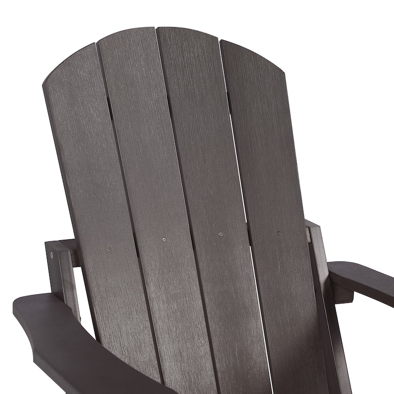 Hurley Folding Poly Adirondack Chair with Pull-out Ottoman (Set of 2)