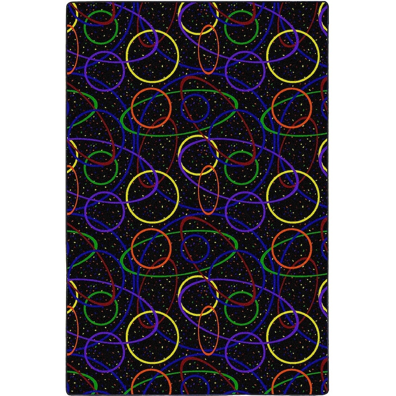 Looped Fluorescent Nylon Area Rug