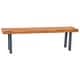 preview thumbnail 5 of 10, Indoor/Outdoor Solid Acacia Wood Slat Top Bench with Wood Legs