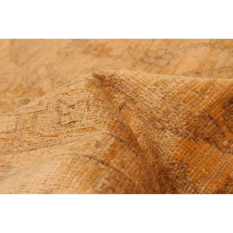 ECARPETGALLERY Hand-knotted Vibrance Light Orange Wool Rug - 5'8 x 9'2