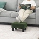 preview thumbnail 20 of 36, Adeco Small Rectangular Ottoman Modern PU Leather Footrest Stool Chair