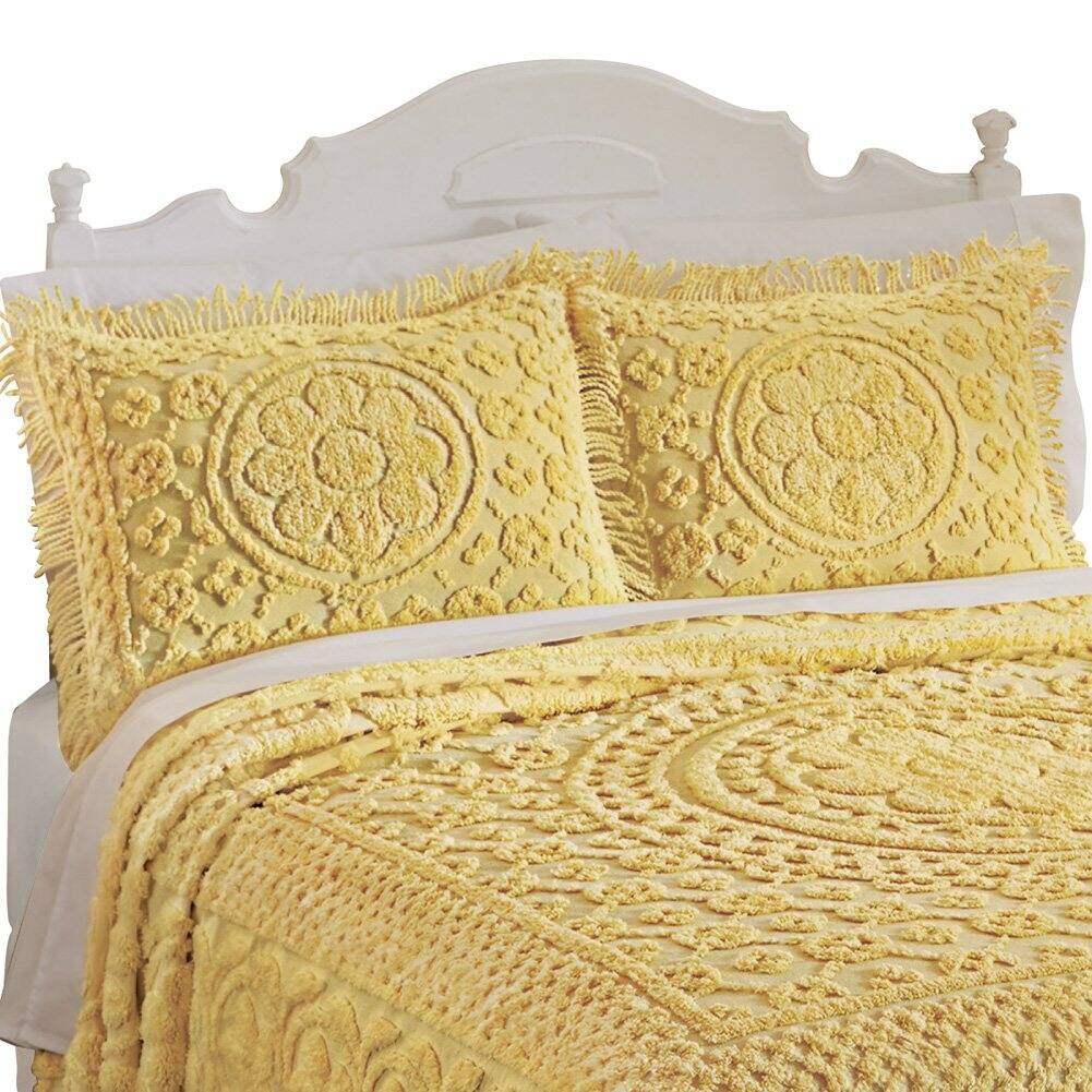 Calista Chenille Pillow Sham with Fringe Border