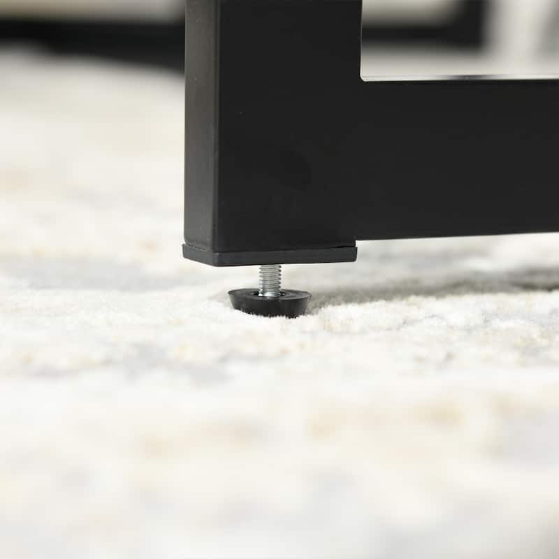 47.2 / 55 Inch Modern Tempered Glass Home Kitchen Restaurant Dining Table