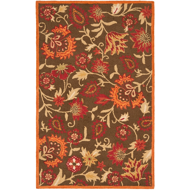 SAFAVIEH Handmade Blossom Ottavina Modern Floral Wool Rug