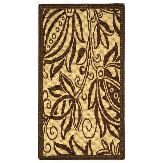 SAFAVIEH Courtyard Leatrice Indoor/ Outdoor Patio Backyard Rug - 2' x 3'7" - Natural/Brown