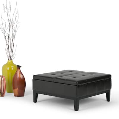 WYNDENHALL Lancaster 36 inch Wide Contemporary Square Table Ottoman