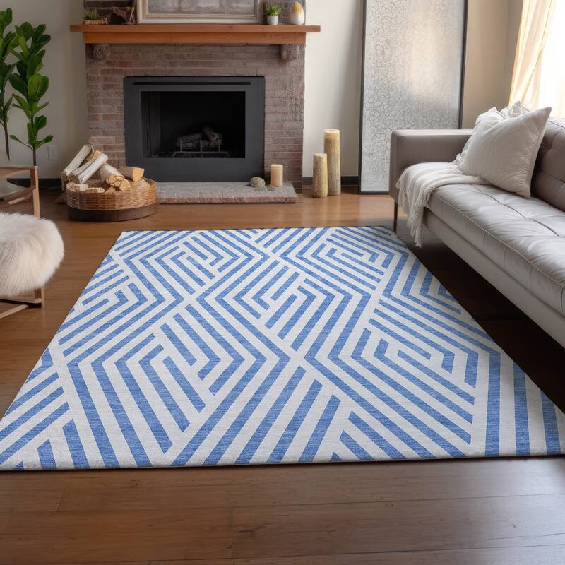 Premium Washable Super Soft Contemporary Geo Mayfield Rug