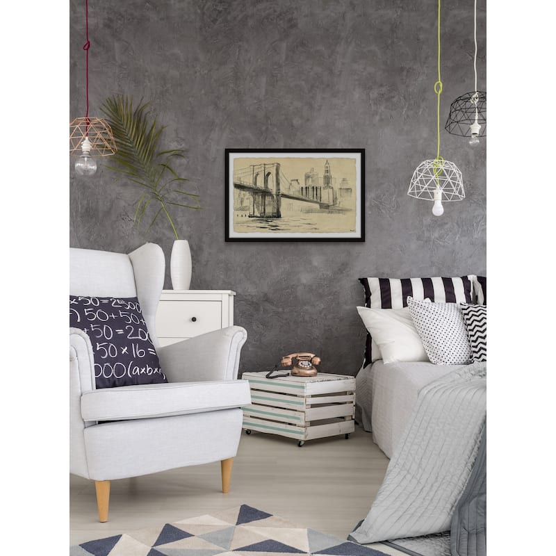 NY Brooklyn Bridge Framed Print