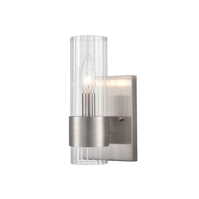 Millennium Lighting Caberton 1 Light Wall Sconce in Brushed Nickel with Clear Beveled with Glass Shades
