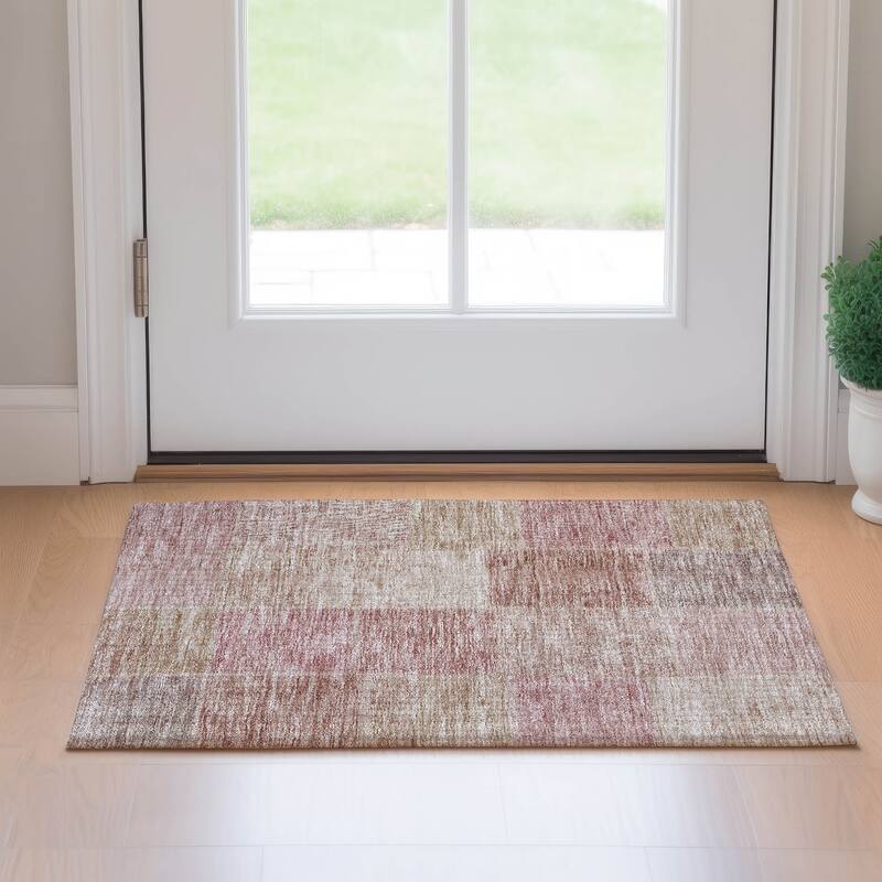 Premium Washable Super Soft Modern Serenity Mayfield Rug - Blush - 1' 8" x 2' 6" - Rectangle