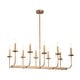 preview thumbnail 12 of 26, Farmhouse 10-Light Candle Iron Kitchen Island Linear Chandelier