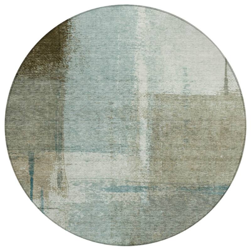 HomeRoots Abstract Transitional Rectangle Outdoor Rug