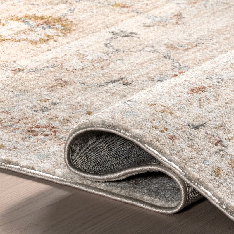 Nuloom Porter Faded Medallion Fringe Area Rug