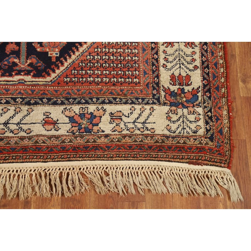 Vegetable Dye Malayer Persian Rug Hand-Knotted Wool Carpet - 4'8"x 6'4"