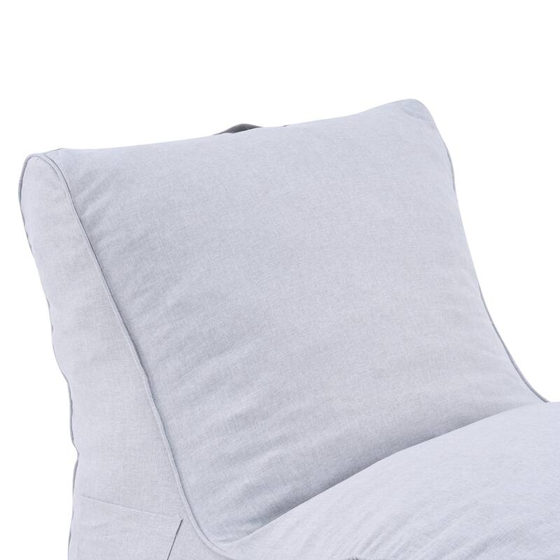 Christopher Knight Home - Moira Modern Outdoor Upholstered Bean Bag Chair with Shredded Foam Fill