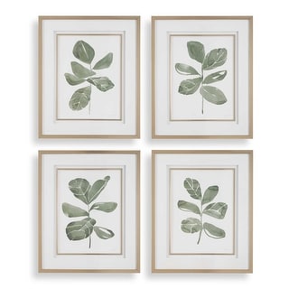 Uttermost Fiddle Head Leaf Botanical Prints Set/4