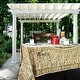preview thumbnail 7 of 18, Lush Floral Block Print Vegetable Dye Cotton Table Linen Collection 60 x 60 in