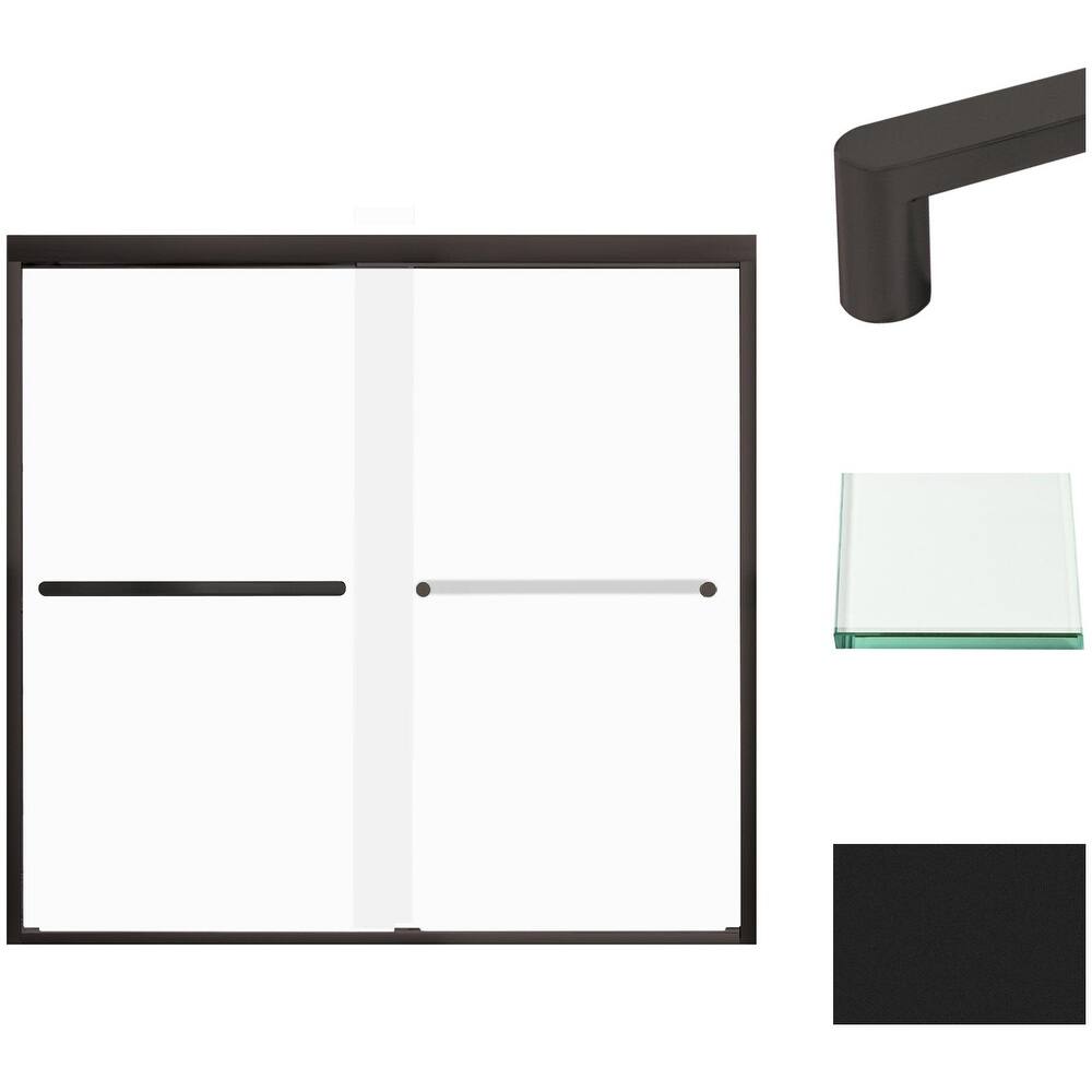 Transolid FBPT605808F-R 58" High x 59" Wide Bypass Frameless Shower