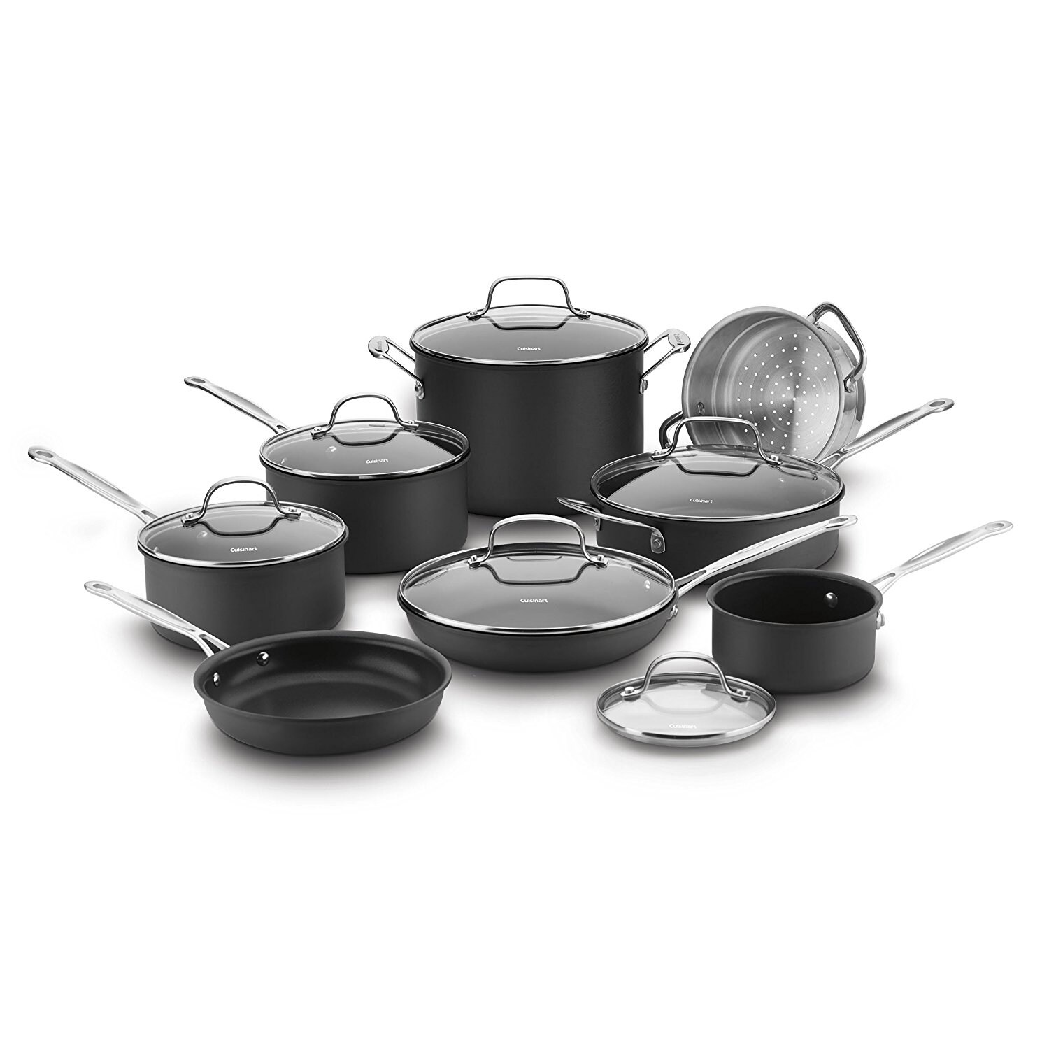 Blue Jean Chef 6-pc Tri-ply Hammered Stainless Steel Cookware Set