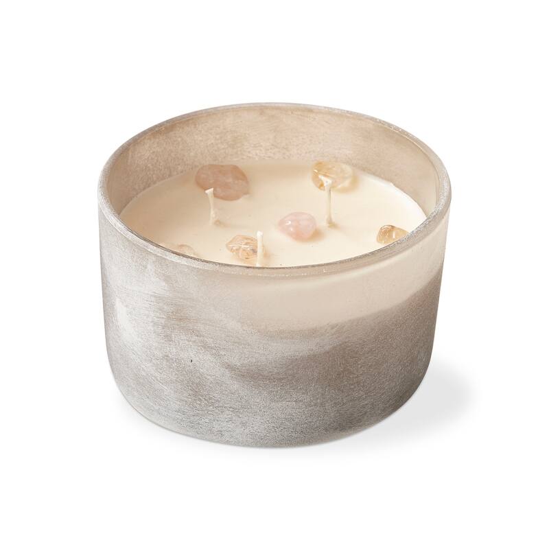 Honey Suckle Dew Drops Soy Candle - White