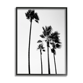 Stupell Looming Palm Trees Clear Summer Sky Photography Framed Wall Art ...