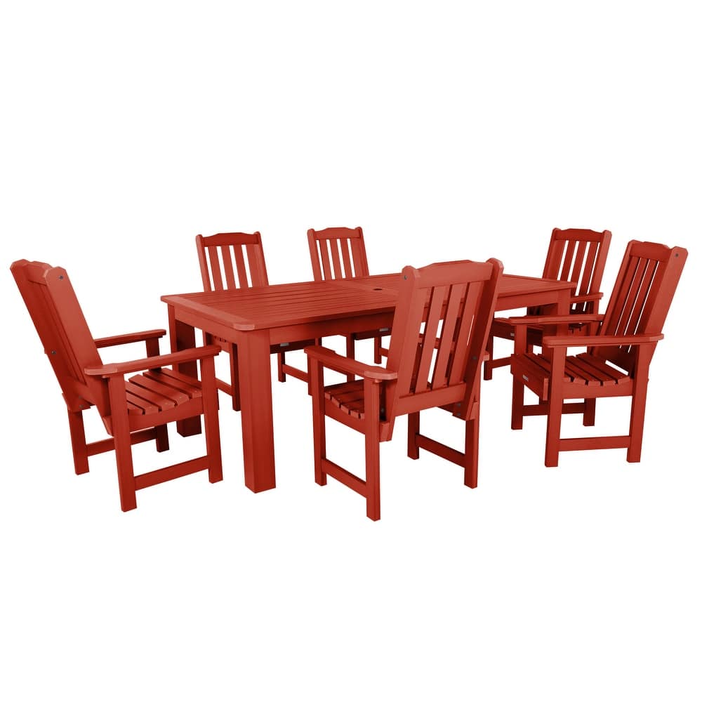 Lehigh 7-piece Outdoor Dining Set - 42" x 84" Table, Dining Height