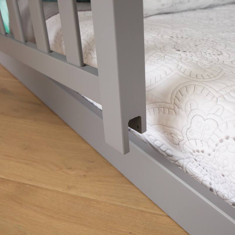 Max and Lily Twin over Twin Low Bunk with Guard Rails
