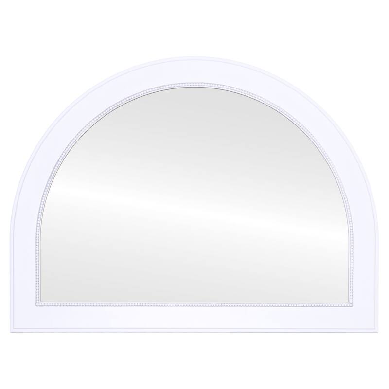 Yates Framed Mantel Mirror - Crescent Cathedral - 42.4x31.4 - White